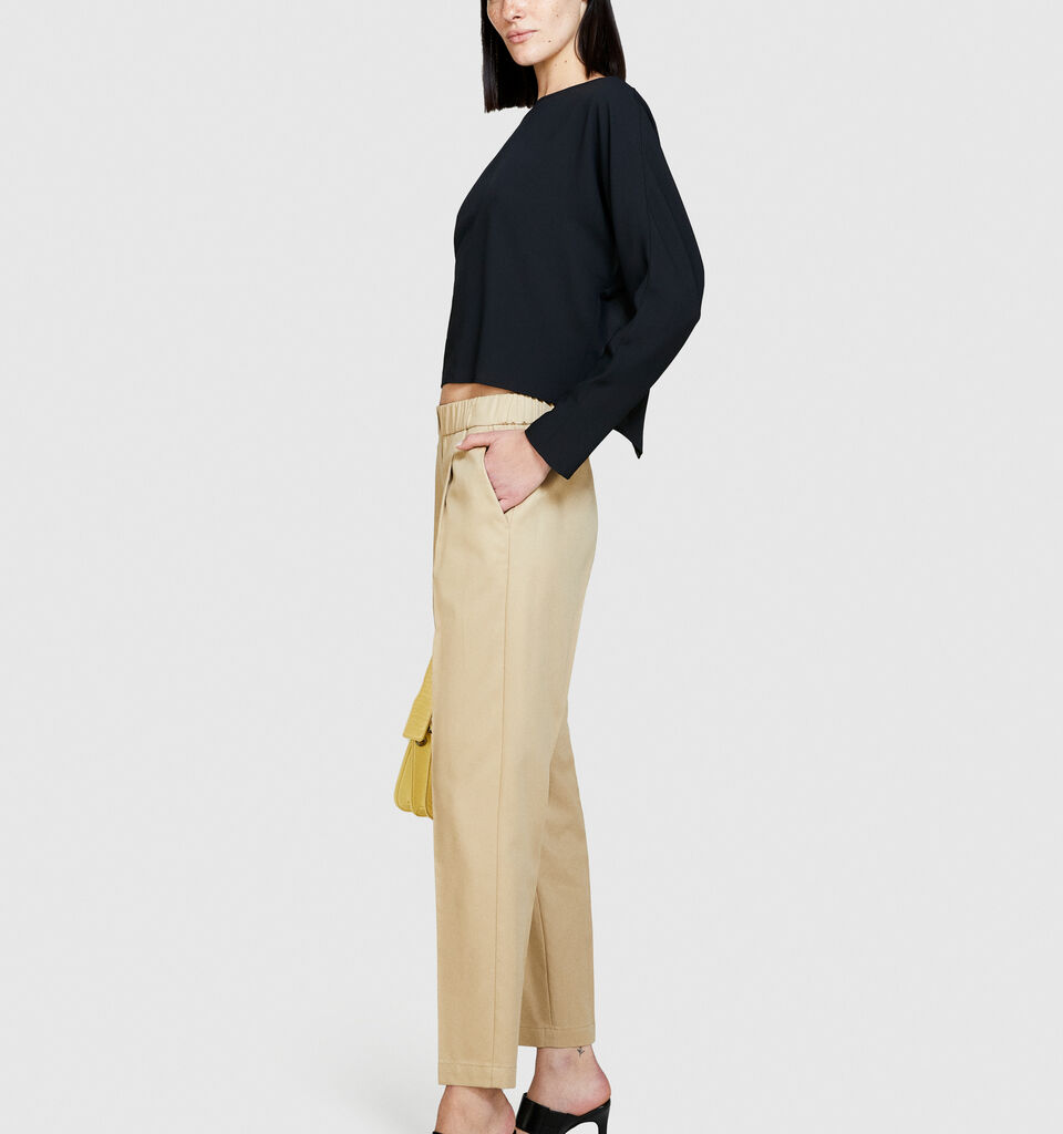 Solid color joggers - women's joggers - Beige | Sisley image number 2